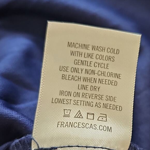 Francesca's Mi Ami Floral Embroidered Chambray Mini Dress Blue Size XS - Picture 7 of 7